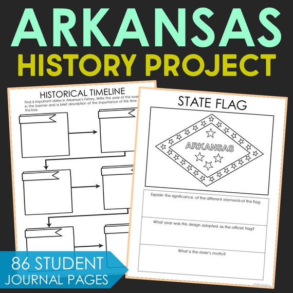 ARKANSAS Social Studies State History Project Homeschool Etsy France