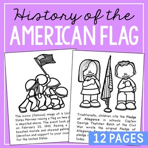 AMERICAN FLAG Social Studies Activity Printables | Homeschool Curriculum | Bulletin Board Decor Posters | Educational Wall Art