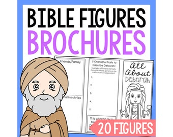 BIBLE CHARACTERS Research Brochure Activity Projects | Old and New Testament Bible Lesson | Sunday School | Homeschool Printable