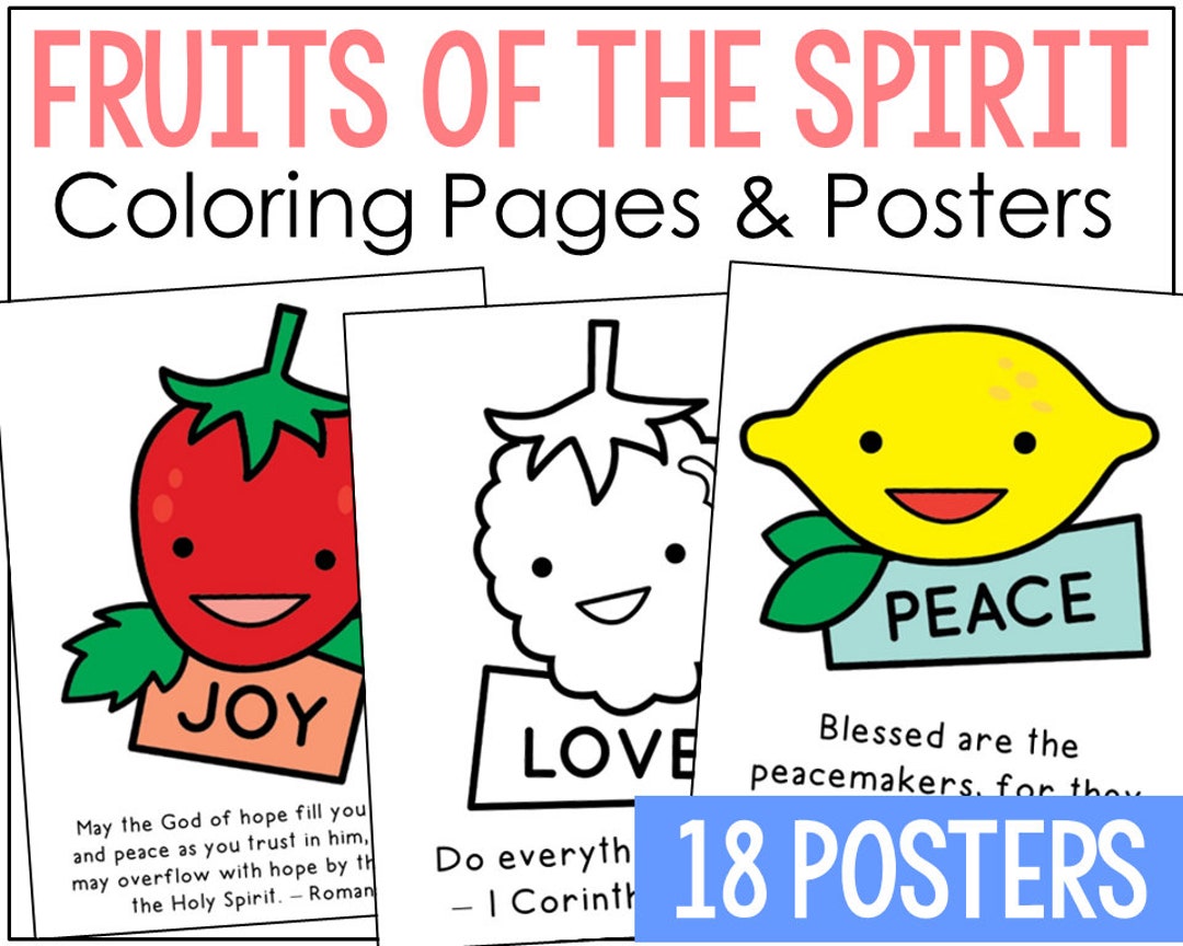 FRUITS of the SPIRIT Bible Story Activity Posters Homeschool Etsy