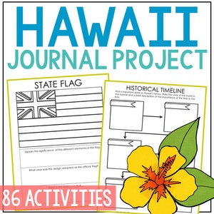HAWAII State History Project Activity | Social Studies Unit Study Lesson Plans | 4th 5th 6th 7th Grade | Homeschool Printable Worksheets