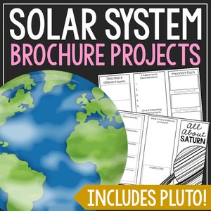 ZONNESTELSEL Planeten Onderzoeksprojecten Activiteit | Aardwetenschappen printables | Thuisschool-werkblad Activiteitennotities | Wetenschapslessen in de klas