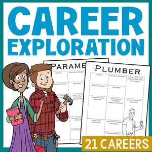 CAREER EXPLORATION Project Activity | Homeschool Curriculum | Middle School | High School | Printable Research Writing Activity