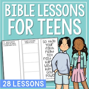 BIBLE LESSONS for Teens Activity | Christian Homeschool | Youth Group Sunday School | Bible Devotional for Kids | Bible Journal Project