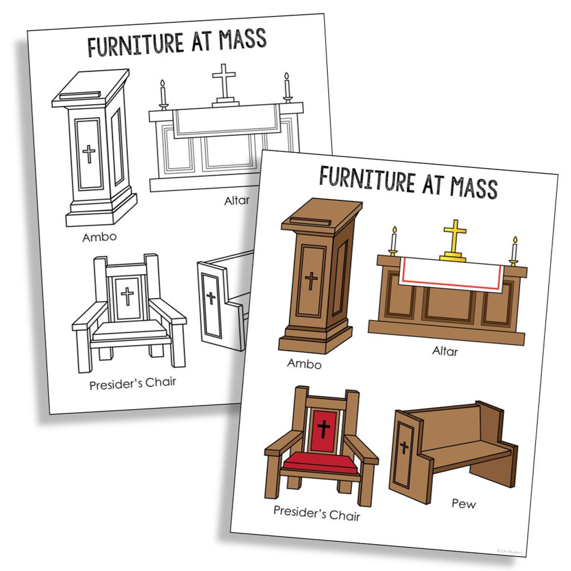 CATHOLIC MASS for Kids Coloring Pages and Posters Catechsim - Etsy
