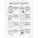 CATHOLIC SAINTS of the MONTH Coloring Pages Activity All Saints Day Home Altar for Kids ...