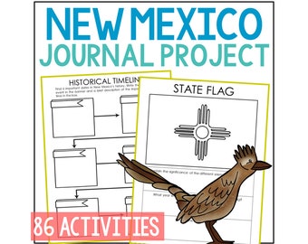 NEW MEXICO State History Project Activity | Social Studies Unit Study Lesson Plans | 4th 5th 6th 7th Grade | Homeschool Printable Worksheets