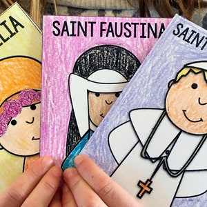 CATHOLIC SAINTS Biography Report Research Projects Activity | One Pager Booklets | Catholic Saints for Kids | Feast Day | Catechism Class