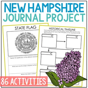 NEW HAMPSHIRE State History Project Activity | Social Studies Unit Study Lesson Plans | 5th 6th 7th Grade | Homeschool Printable Worksheets