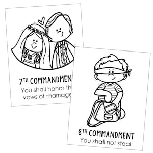 TEN COMMANDMENTS Bible Story Activity Posters | Christian Homeschool ...