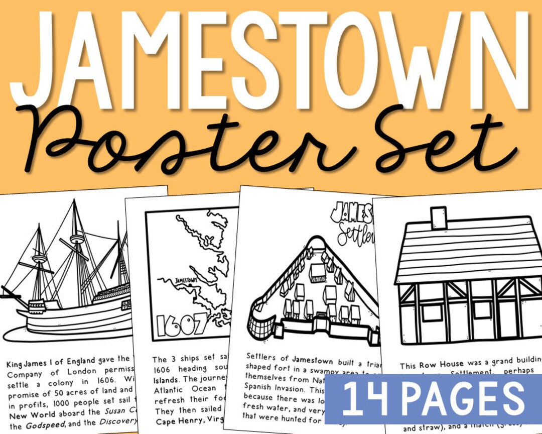 JAMESTOWN SETTLEMENT Social Studies Printables Homeschool - Etsy