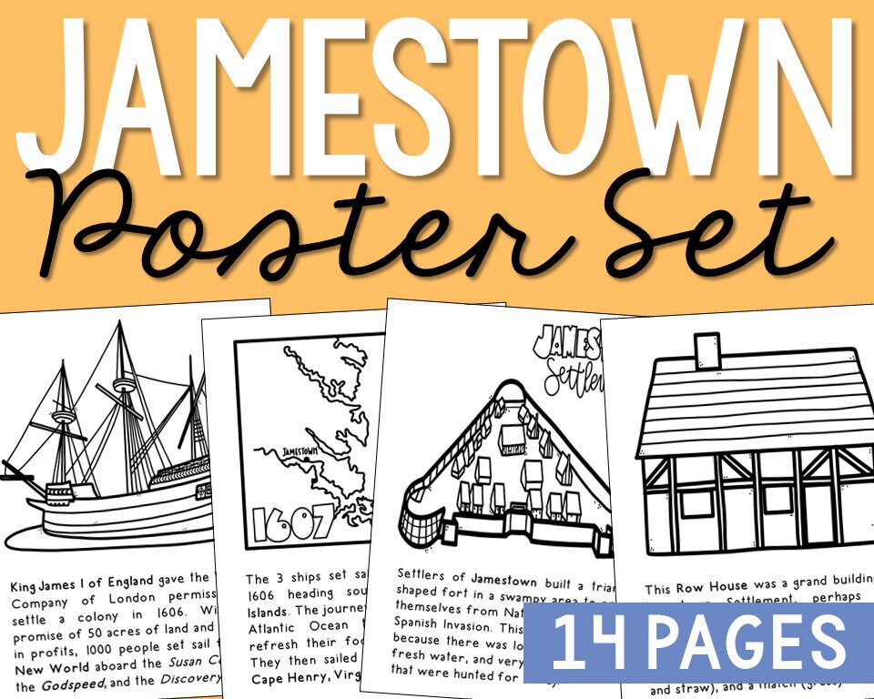 JAMESTOWN SETTLEMENT Social Studies Printables Homeschool - Etsy