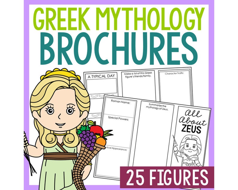 GREEK MYTHOLOGY Research Activity Projects Social Studies Homeschool Worksheets Ancient Greece Lesson Plans World History Notes image 1