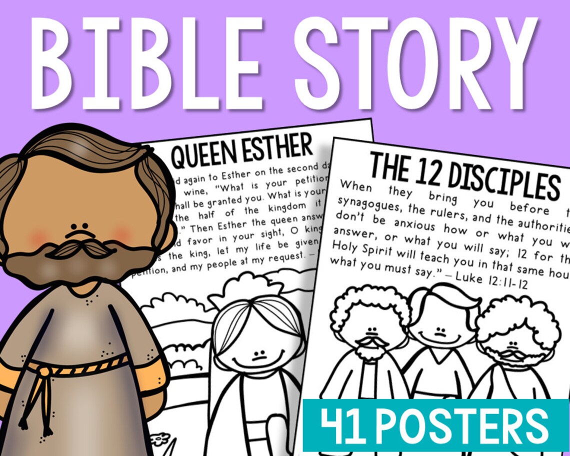 BIBLE STORY Printable Activity Posters Christian Lesson Etsy bible-story-printable-activity-posters-christian-lesson-etsy