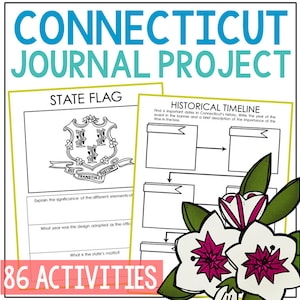 CONNECTICUT State History Project Activity | Social Studies Unit Study Lesson Plans | 5th 6th 7th Grade | Homeschool Printable Worksheets