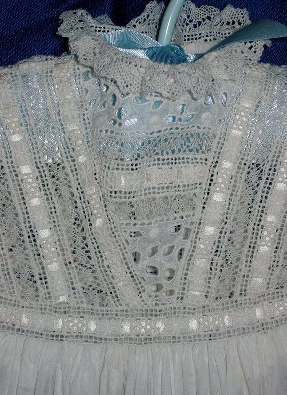 Royalty Antique VICTORIAN Christening Gown HAND DO