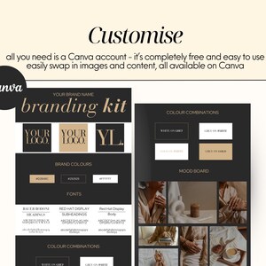 Black & Gold Brand Board Template: Luxe Branding Kit (canva) - Etsy
