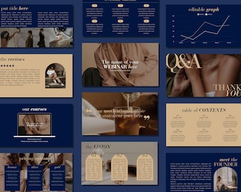 Neutral Modern Presentation Template: Webinar Slides (CANVA) - Etsy