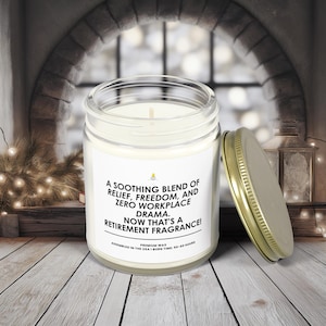 Gift for Coworker, Happy Retirement, Retirement Gift Candle, Funny Gift İdea For Retiree Friend, Gift for Her, Funny Farewell Present