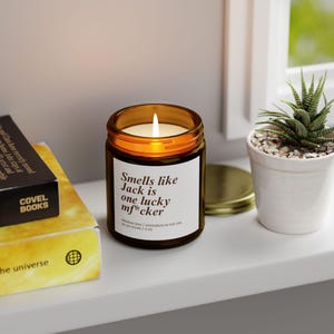 Funny Engagement Candle Gift: Lucky You Scented Candle