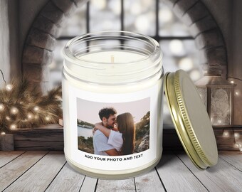 Custom Photo Candle, Engagement, Personalized Candle, Graduation, Birthday Gift, Custom Photo Gift, Anniversary Gift, Bridesmaid Proposal