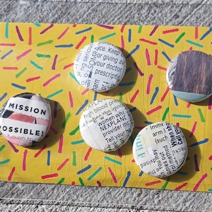 Birth control repro rights collage buttons