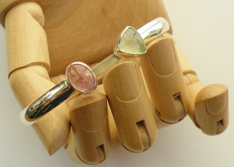 Pink Tourmaline Prehnite Cuff Tourmaline Cuff San Diego Tourmaline Green Easter Egg Colors Trillion and Ellipse Pink and Green Cuff