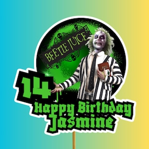 Beetlejuice Gepersonaliseerde taarttopper Elke naam Elke leeftijd