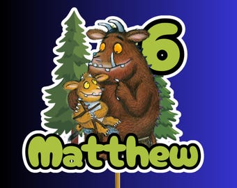 Personalised Gruffalo Birthday Cake Topper Decoration Any Name Any Age