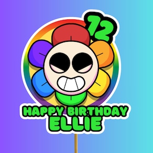 Dandys World Roblox Topper per torta di compleanno personalizzato Scegli qualsiasi nome, qualsiasi età