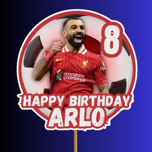 Mohamed Salah Fussball Tortenfigur Dekoration Jeder Name Jedes Alter