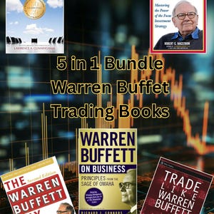 5-in-1-bundel: aandelen kiezen zoals Warren Buffett, The Warren Buffet Way, handelen zoals Warren Buffet, The Essays of Warren Buffet.