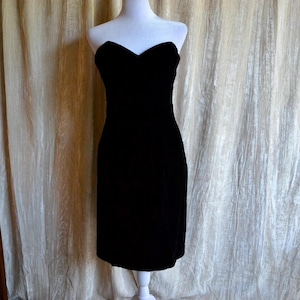 Karen Lucas Niki 80s 黒ベロアドレス vintage USA Karen Lucas Niki 80s 黒ベロアドレス vintage USA ワンピース