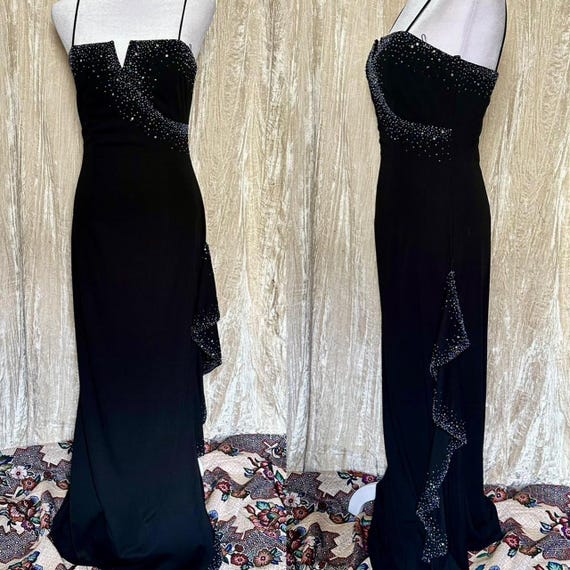 Vintage 90s Beaded Prom Dress: Mermaid Gown With Ruffle Details - Etsy  Israel