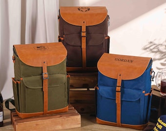 Personalized Cooler Backpack For Men, Groomsmen Gifts, Large Lunch Cooler Bag, Golf Beer Cooler, Hiking Cooler Backpack, Best Man Gifts