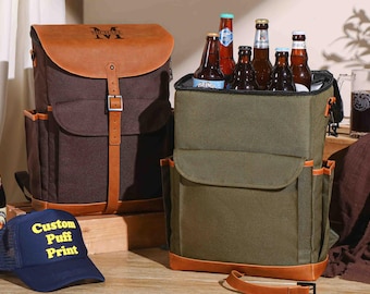 Mochila nevera personalizada para hombre, regalos para padrinos de boda, bolsa nevera grande para el almuerzo, nevera para cerveza de golf, mochila nevera para senderismo, regalos para el padrino