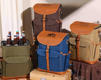 Mochila nevera personalizada para hombre, regalo personalizado para padrinos de boda, bolsa nevera grande para el almuerzo, nevera para cerveza de golf, mochila nevera para senderismo, regalos para el padrino de boda