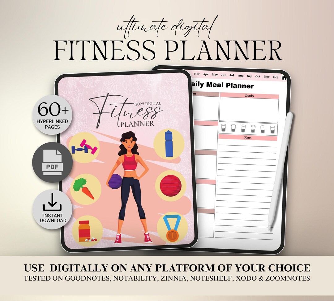 Digital Fitness Planner – Weight Loss, Meal & Calorie Tracker ...