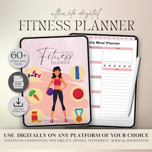 Cyfrowy planer fitness – śledzenie utraty wagi, posiłków i kalorii | GoodNotes PDF