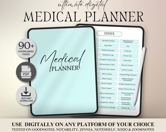 Digital Medical Planner – Self-Care, Fitness & Wellness Journal | PDF Download