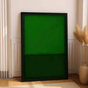 Mark Rothko Calm Mark Rothko Green Canvas Wall Art Abstract Color Field Painting Modern ...