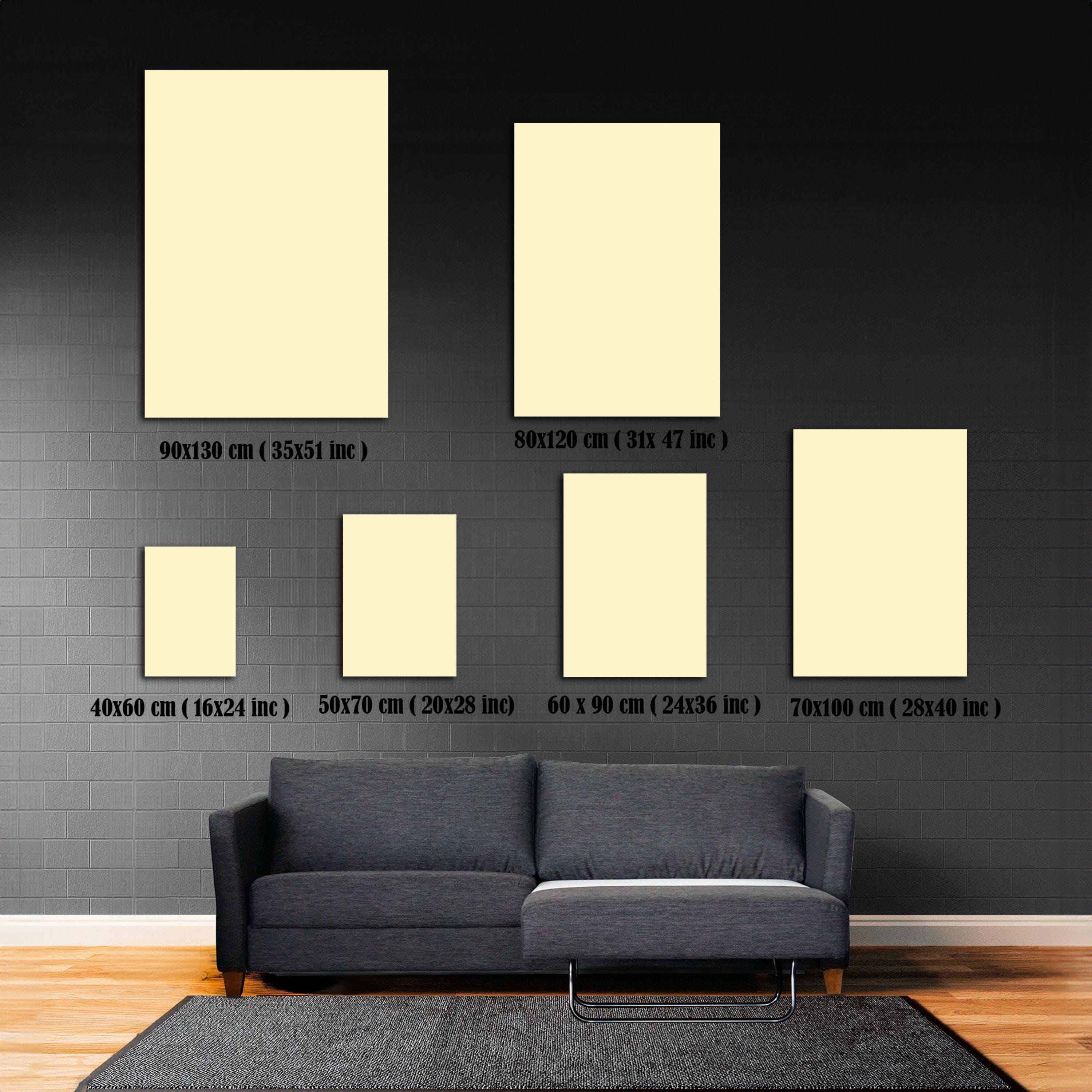 thumbnail image 2 of Orange OH HI Wall Art Poster - Modern Typography Canvas Print 08x12 Inch 2 of 12