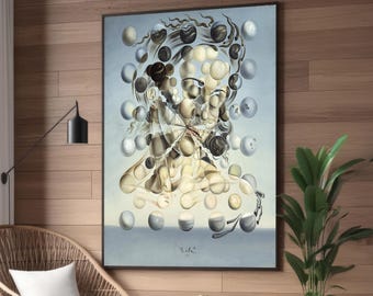 Salvador Dalí &#39;Galatea of the Spheres&#39; Canvas Print - Surrealist Molecular Art - Unique Science-Inspired Home Decor - Iconic Dalí Artwork