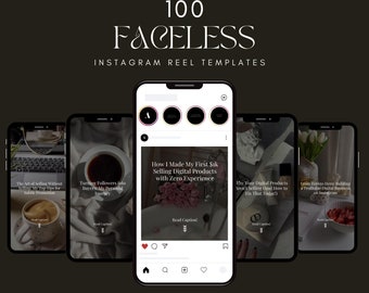 Modèles de bobines vidéo Instagram pour le marketing sans visage Modèles de bobines Instagram Modèles de médias sociaux Modèle Canva Bobines sans visage