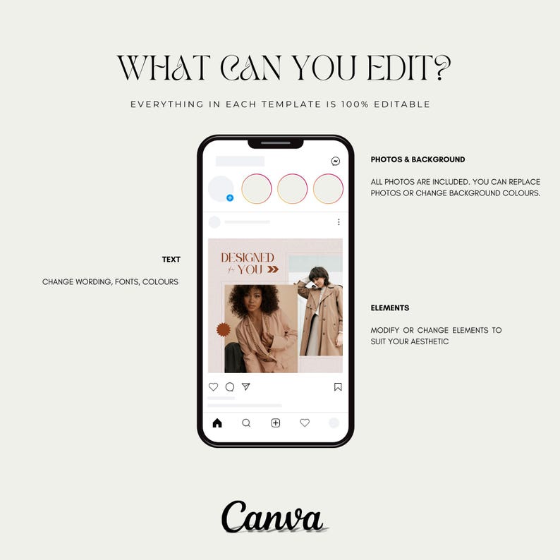 Fashion Ecommerce Instagram Post Canva Templates Fashion Posts for ...