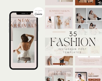 Fashion Ecommerce Instagram Post Canva Templates Fashion Posts for Instagram Fashion Social Media Template, Fashion Instagram Templates