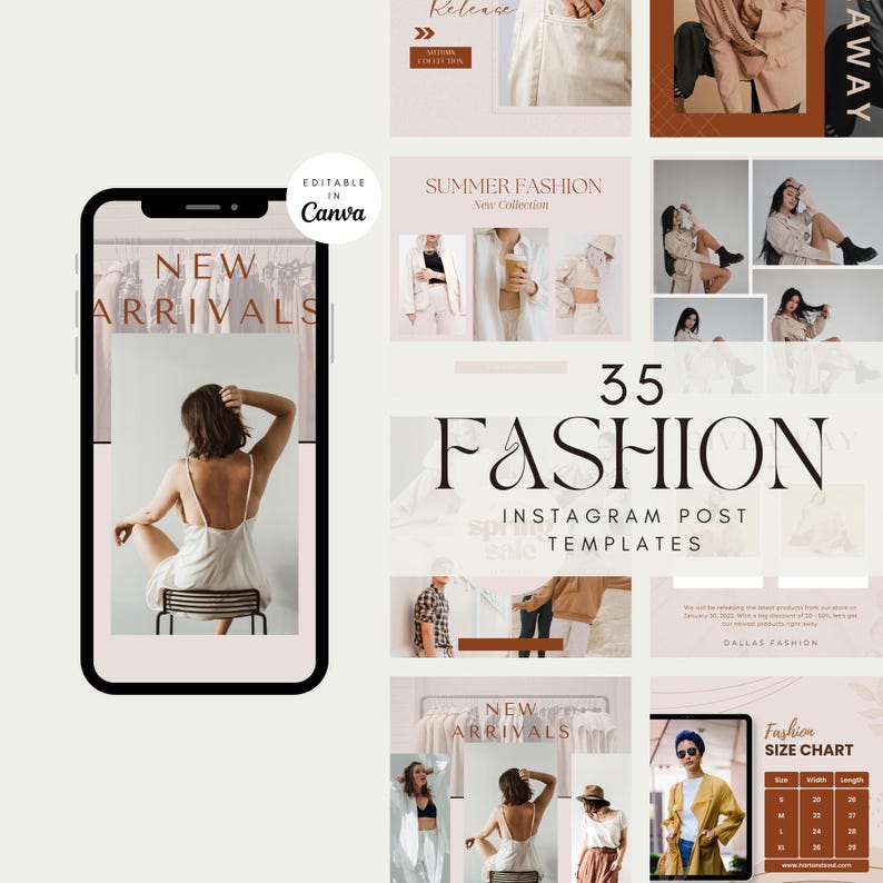 Fashion Ecommerce Instagram Post Canva Templates Fashion Posts for ...