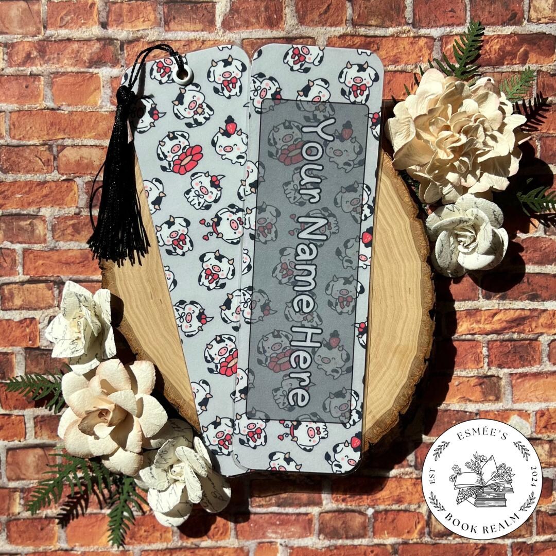 Buck Bookmark Cow Bookmark | Laminated Bookmark | Personalized Bookmark | Kid ...