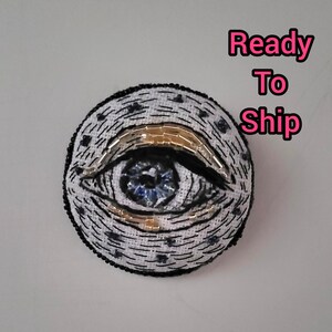 Evil Eye Brooch Lovers Eye Brooch Eye Pin Beaded Brooch Handmade Brooch Jewelry Gift for Women  Jewelry Gift for Women