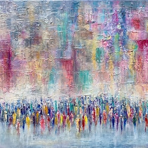 Bright and Bold Kotel, Colorful Kotel, Kosel art, Judaic painting, Jerusalem print, Abstract art